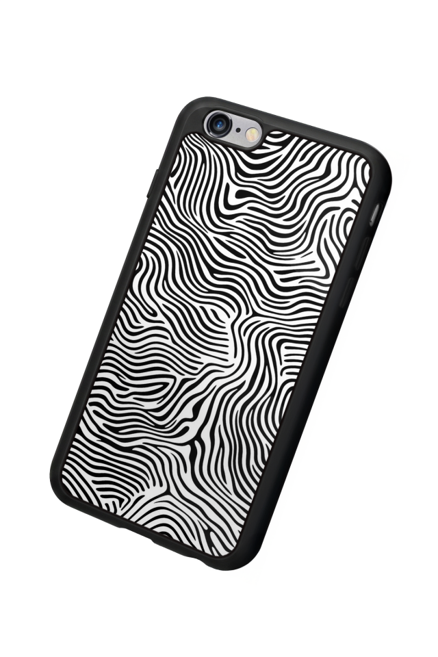 iPhone 6 Plus Uyumlu Çizgi Sanatı Tasarımlı Glossy Premium Kılıf