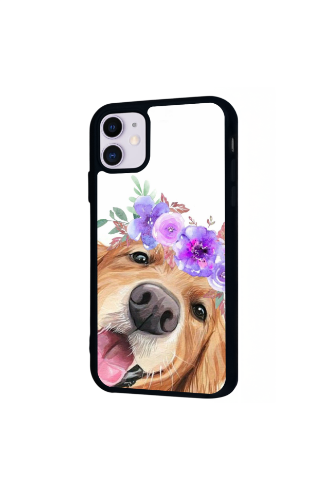 iPhone 11 Uyumlu Golden Kopek Tasarımlı Glossy Premium Kılıf