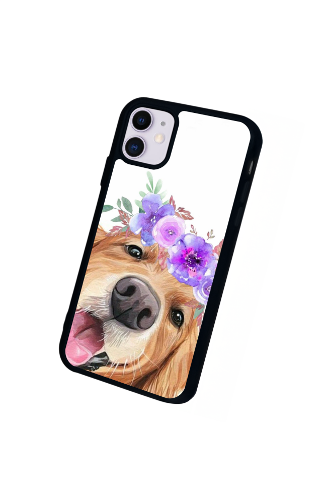 iPhone 11 Uyumlu Golden Kopek Tasarımlı Glossy Premium Kılıf