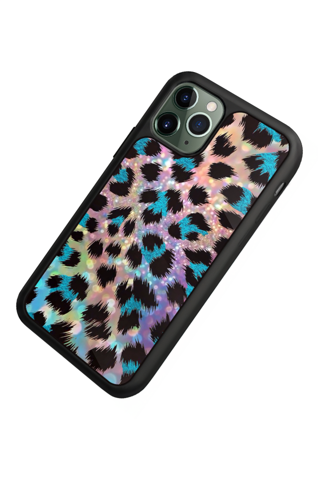 iPhone 11 Pro Uyumlu Hologram Leopar Tasarımlı Glossy Premium Kılıf