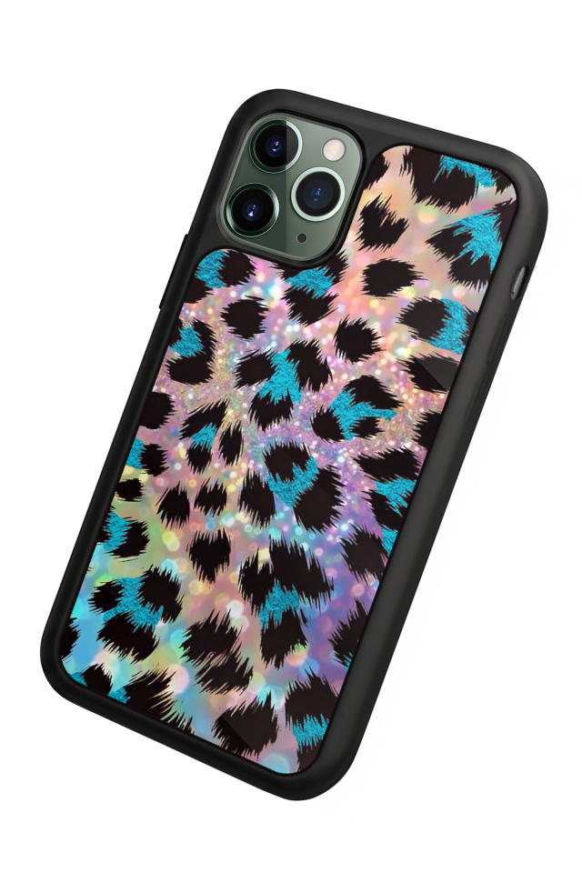 iPhone 11 Pro Uyumlu Hologram Leopar Tasarımlı Glossy Premium Kılıf