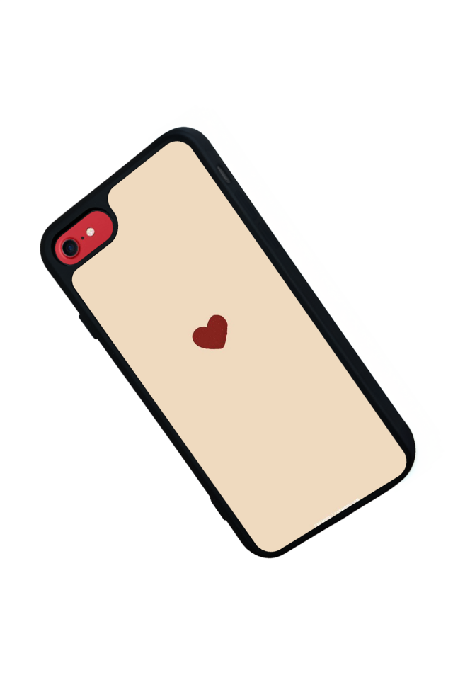 iPhone SE Uyumlu Kalp Love Tasarımlı Glossy Premium Kılıf