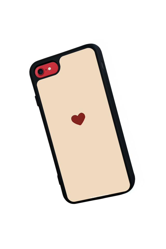 iPhone SE Uyumlu Kalp Love Tasarımlı Glossy Premium Kılıf