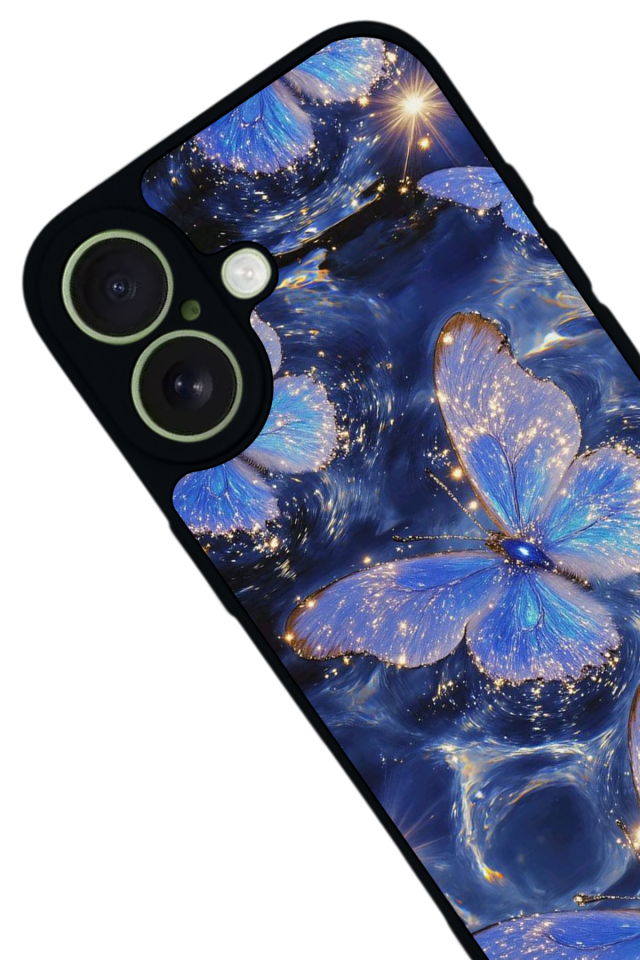 iPhone 17 Uyumlu Kelebek Tasarımlı Glossy Premium Kılıf
