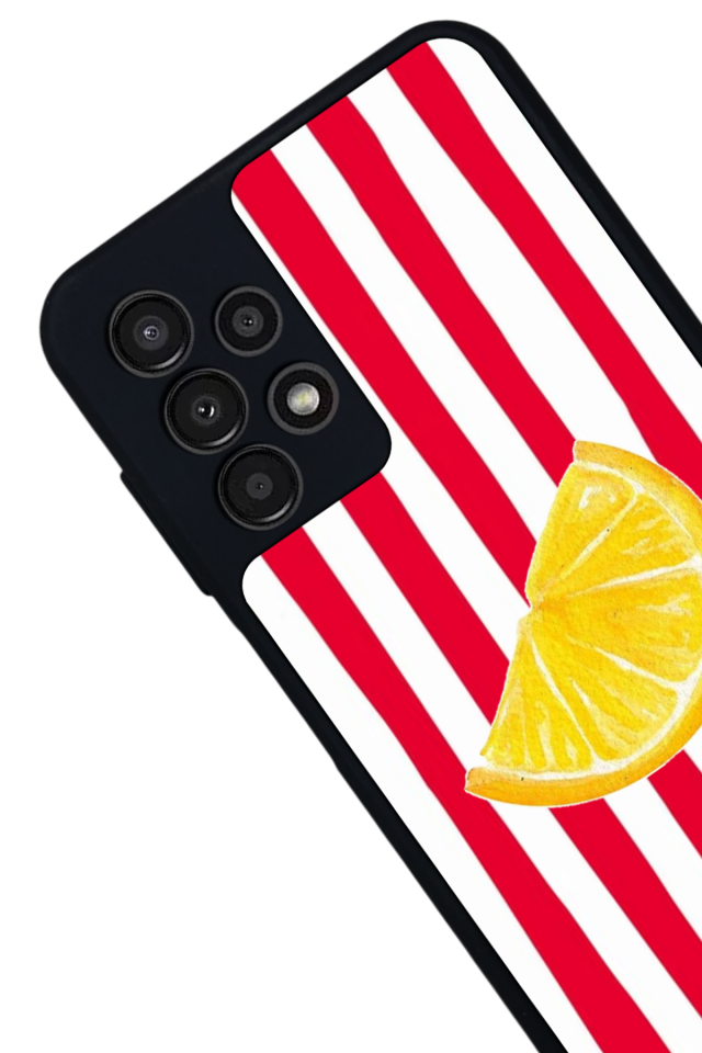 Samsung Galaxy A13 Uyumlu Limon Tasarımlı Glossy Premium Kılıf