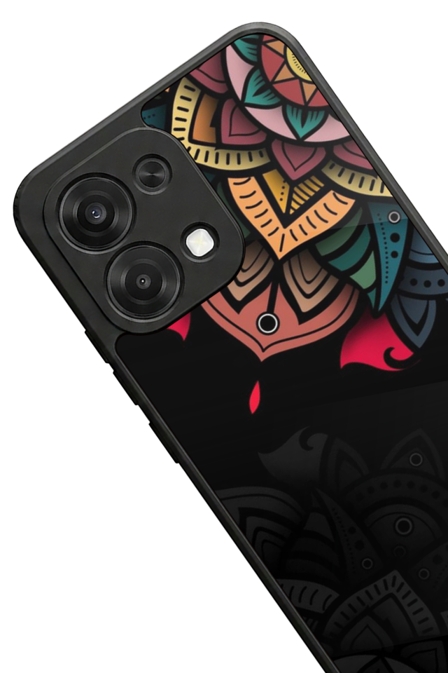 Oppo A6 Pro Uyumlu Mandala Tasarımlı Glossy Premium Kılıf