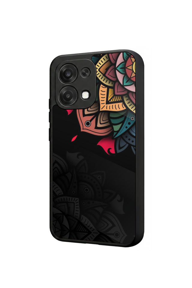 Oppo A6 Pro Uyumlu Mandala Tasarımlı Glossy Premium Kılıf