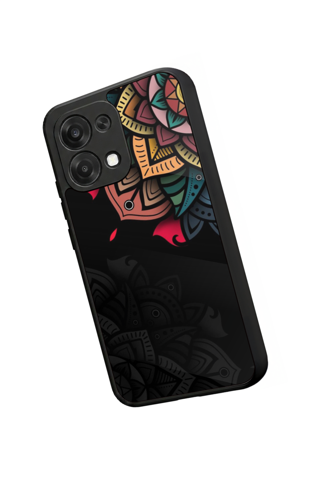 Oppo A6 Pro Uyumlu Mandala Tasarımlı Glossy Premium Kılıf