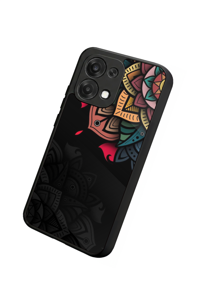 Oppo A6 Pro Uyumlu Mandala Tasarımlı Glossy Premium Kılıf