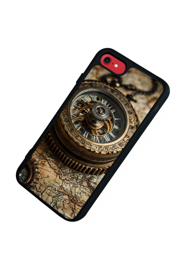iPhone 8 Uyumlu Pusula Tasarımlı Glossy Premium Kılıf