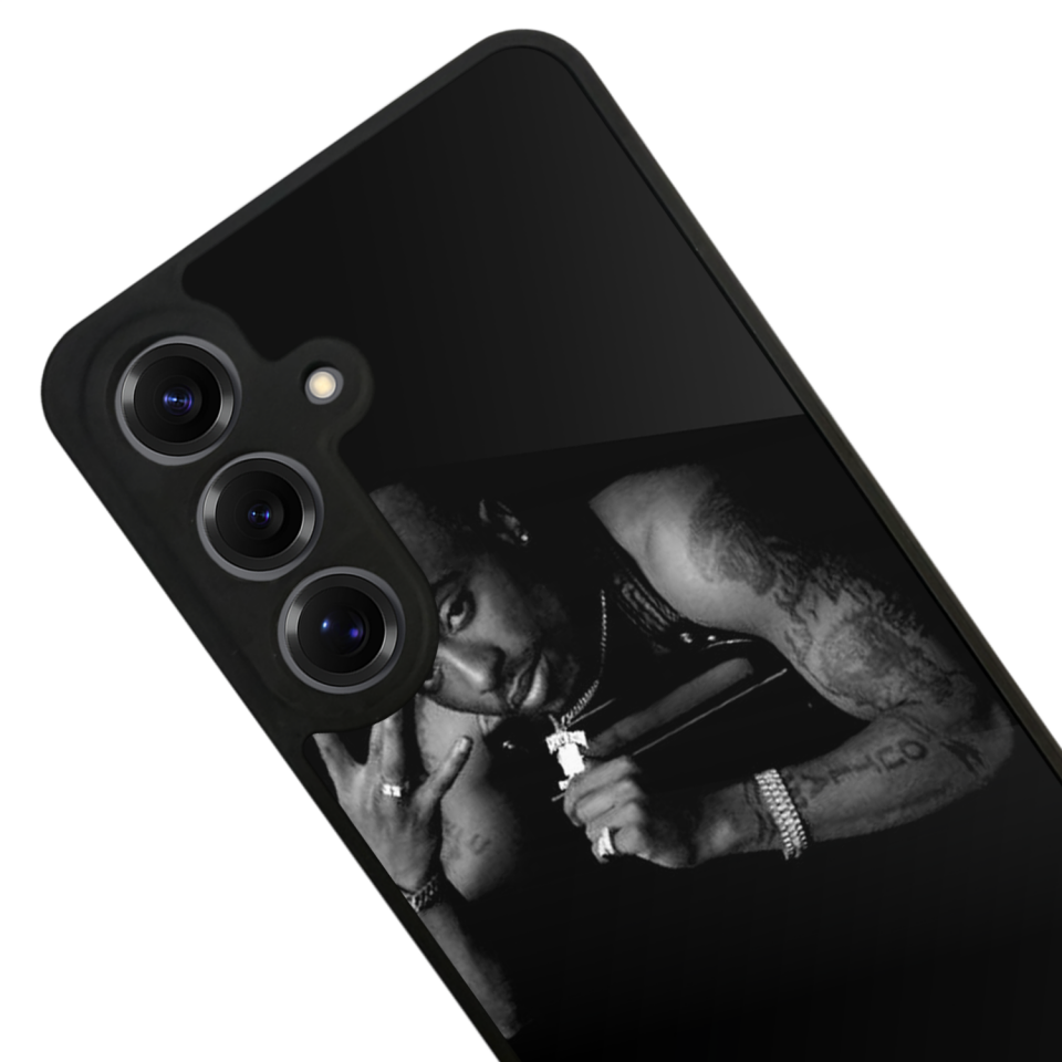 Samsung Galaxy S25 Uyumlu Tupac Tasarımlı Glossy Premium Kılıf
