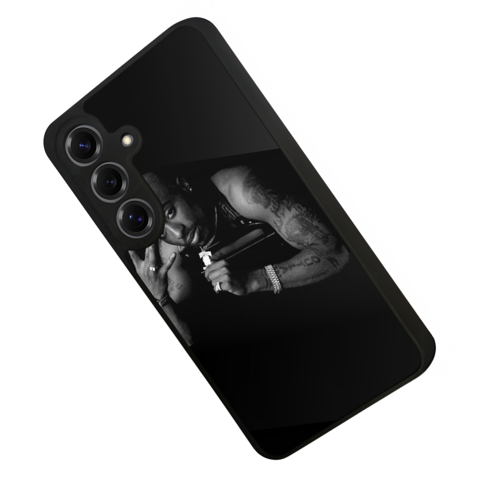 Samsung Galaxy S25 Uyumlu Tupac Tasarımlı Glossy Premium Kılıf