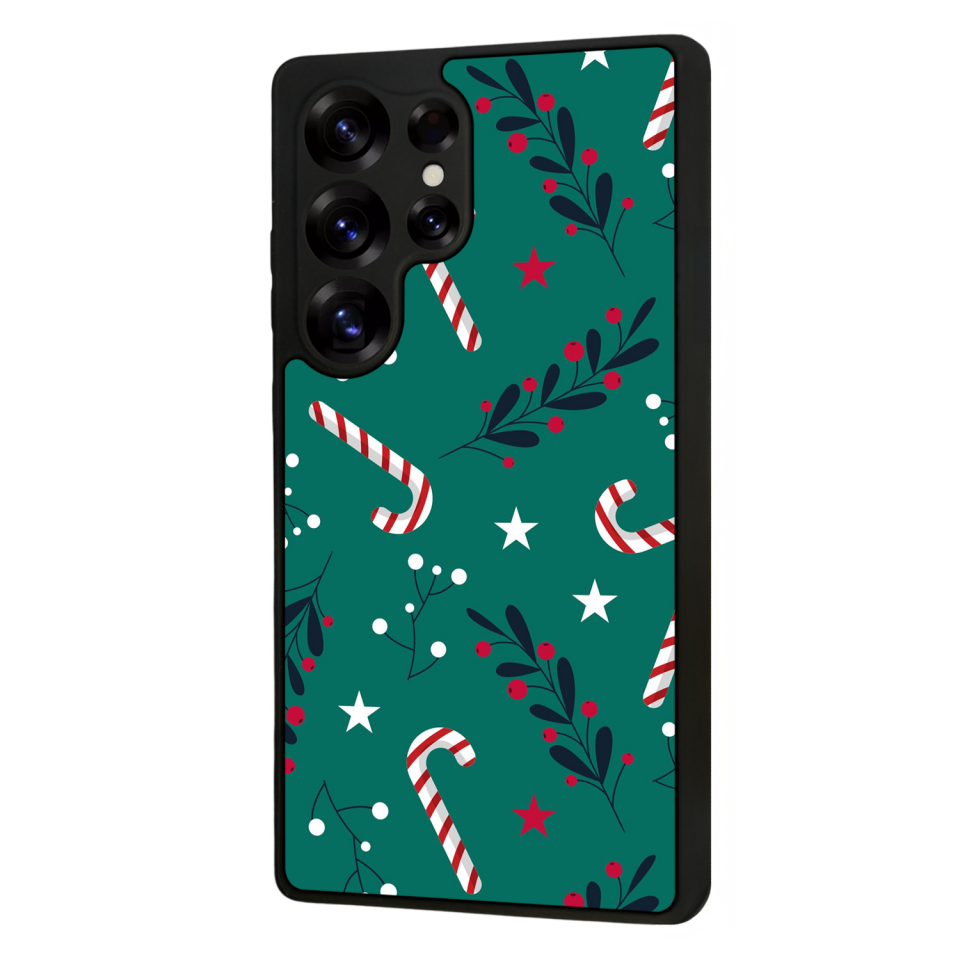Samsung Galaxy S25 Ultra Uyumlu Yilbasi Christmas Tasarımlı Glossy Premium Kılıf