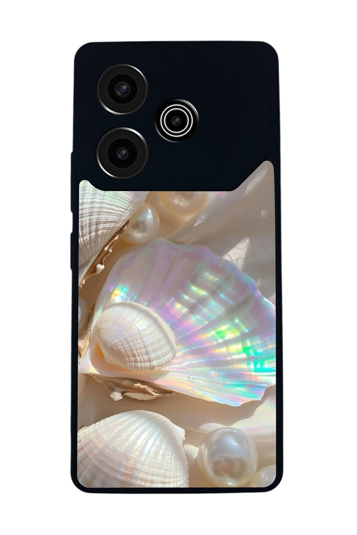 Tecno Pova 6 Uyumlu İnci Tasarımlı Glossy Premium Kılıf