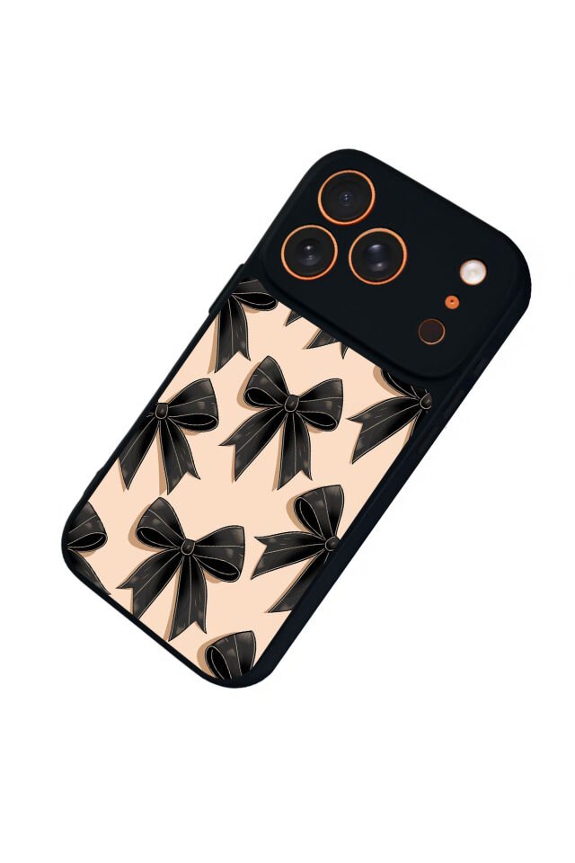 iPhone 17 Pro Max Uyumlu Kurdele Tasarımlı Glossy Premium Kılıf
