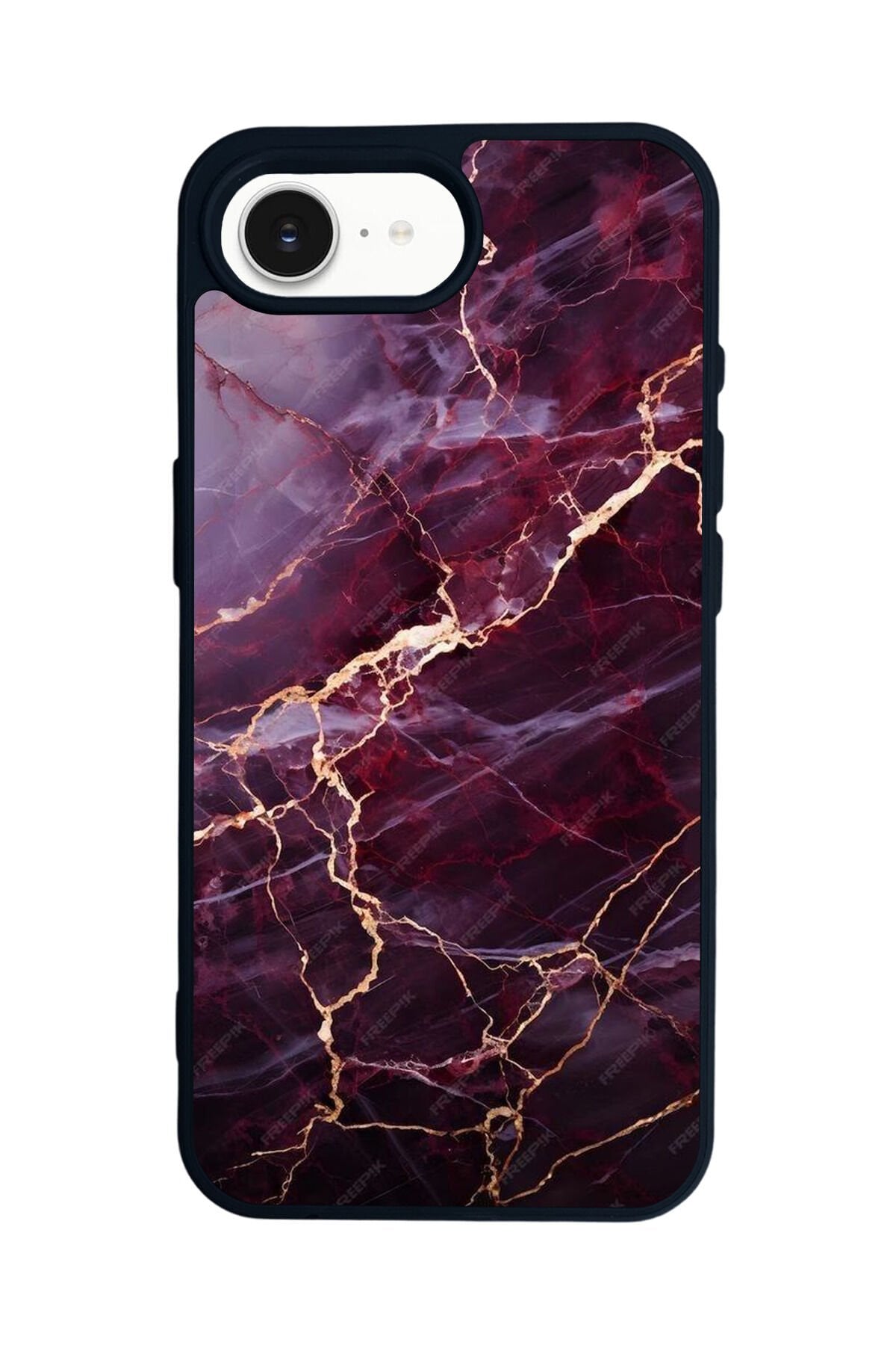 iPhone 16E Uyumlu Mermer Marble Tasarımlı Glossy Premium Kılıf
