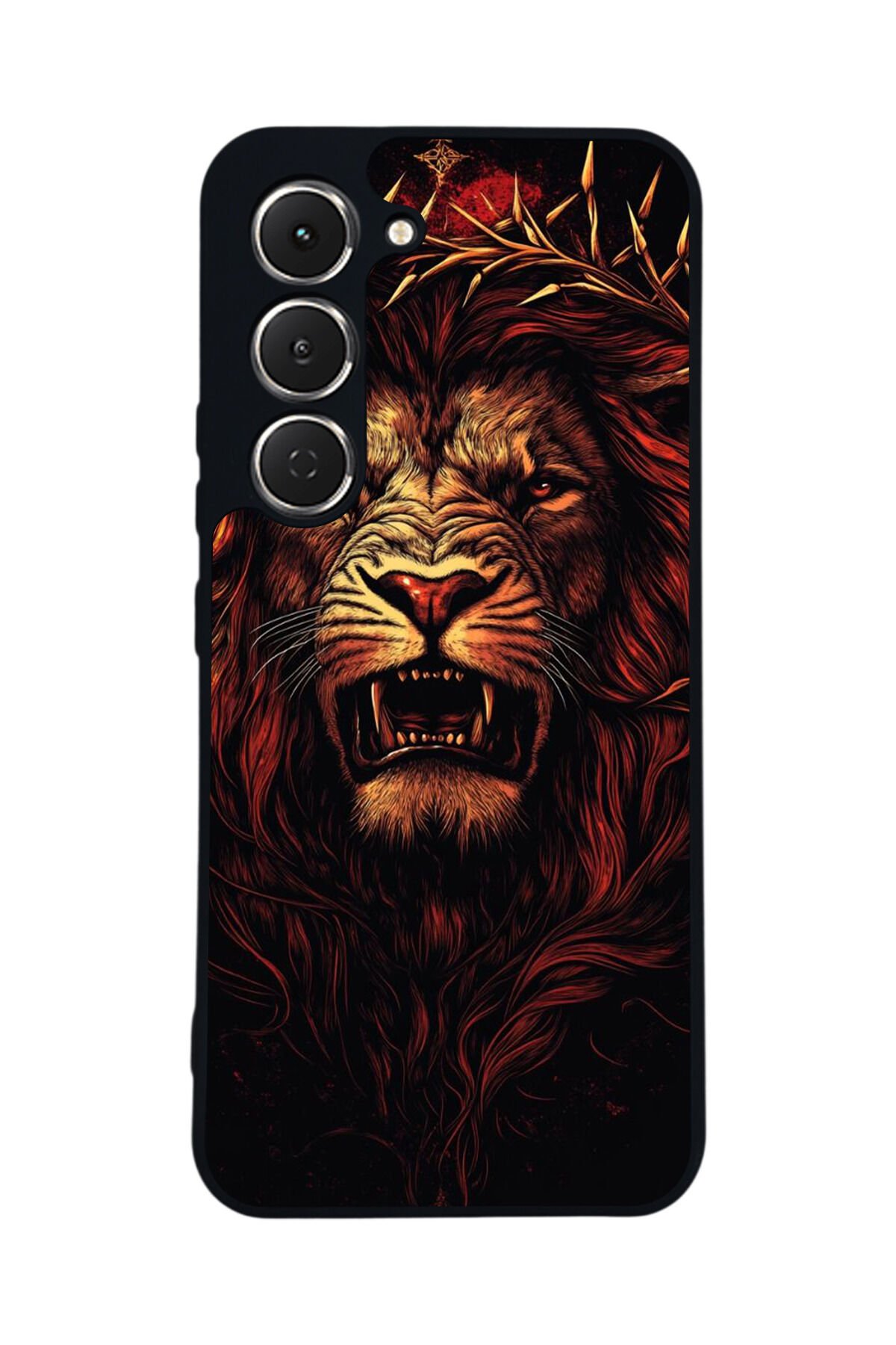 Tecno Spark 40 Pro Uyumlu Aslan Tasarımlı Glossy Premium Kılıf