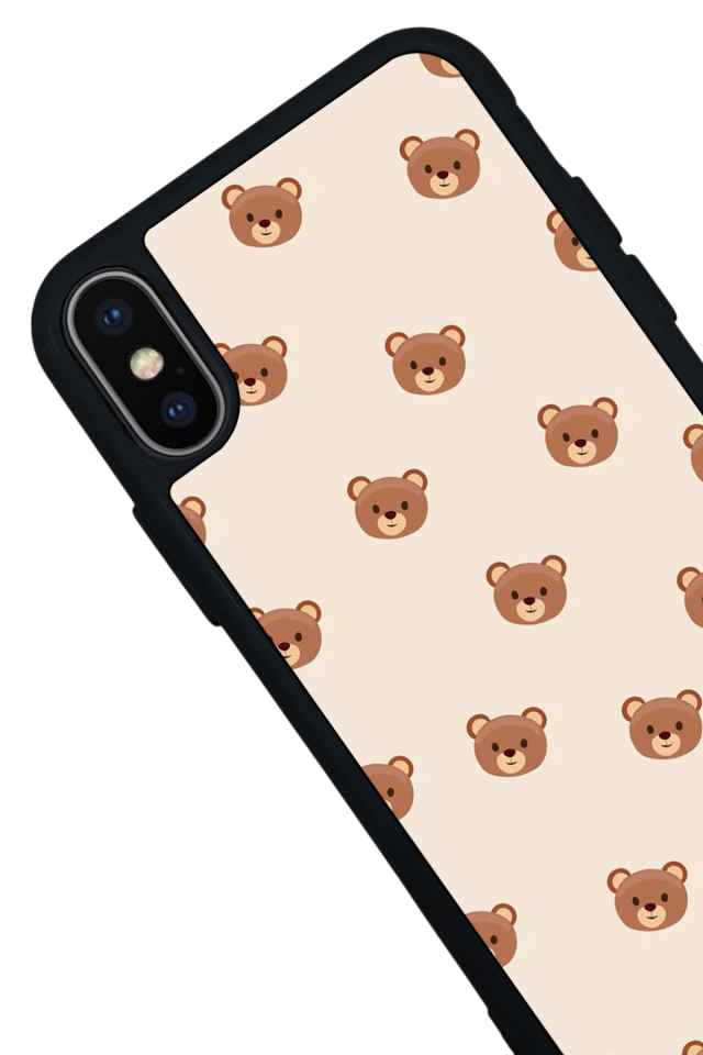 iPhone X/ XS Uyumlu Ayı Tasarımlı Glossy Premium Kılıf