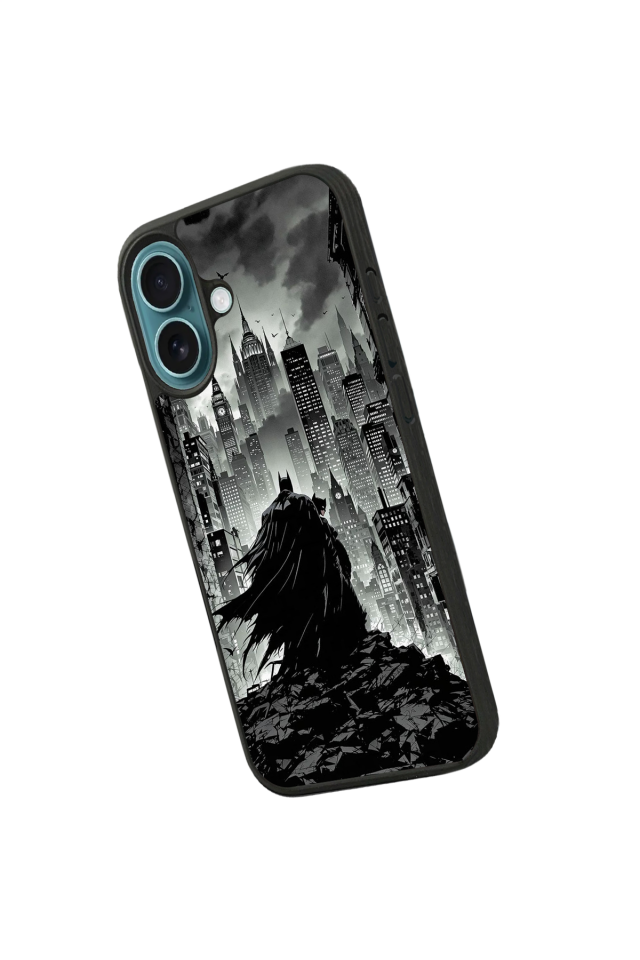 iPhone 16 Uyumlu Batman Tasarımlı Glossy Premium Kılıf