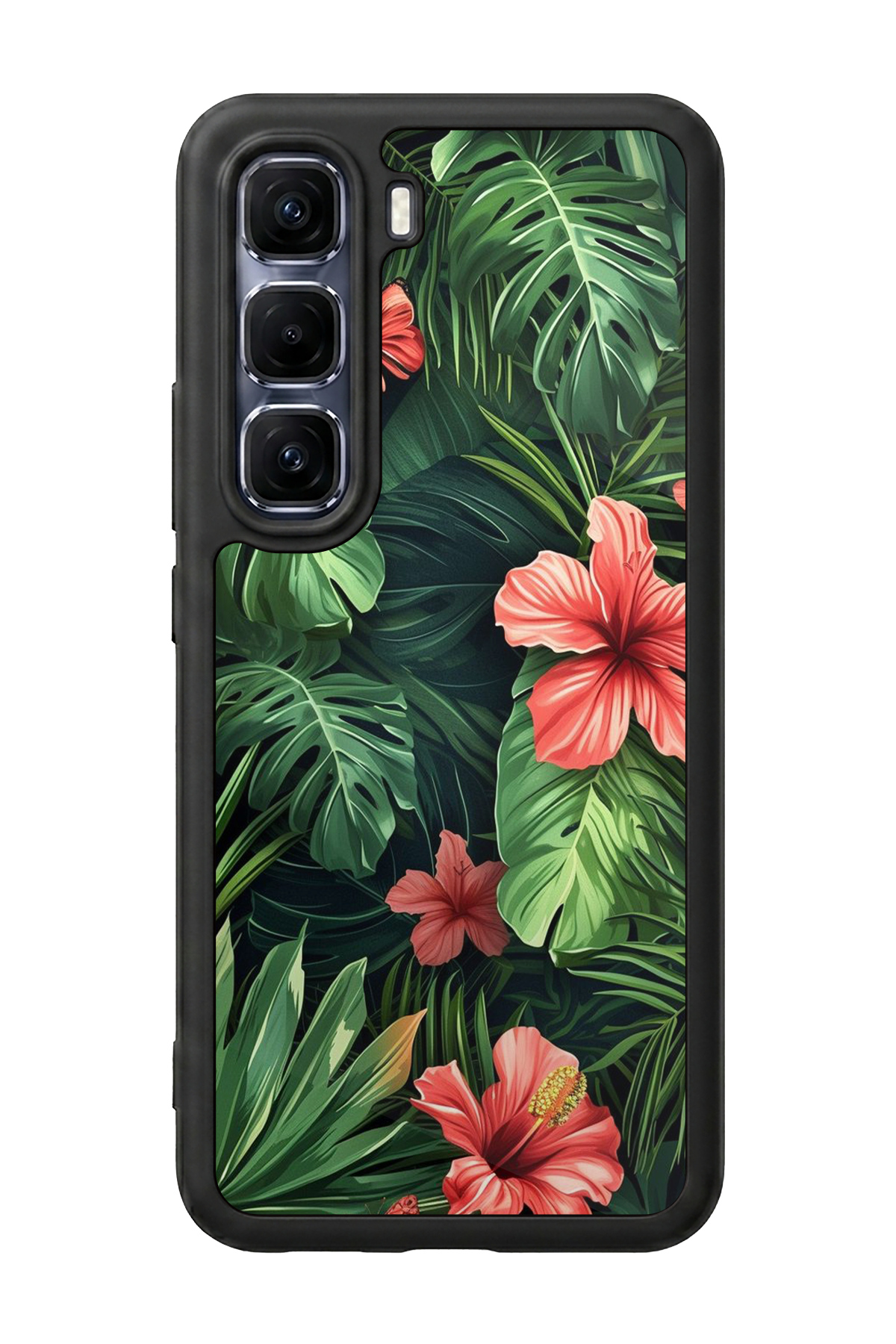 Infinix Hot 60 Pro Plus Uyumlu Botanik Tasarımlı Glossy Premium Kılıf