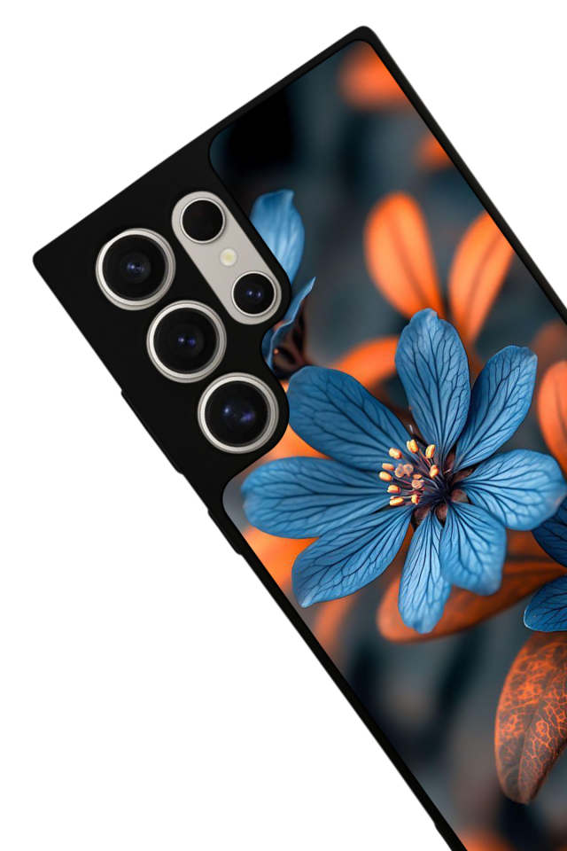 Samsung Galaxy S22 Ultra Uyumlu Cicek Tasarımlı Glossy Premium Kılıf