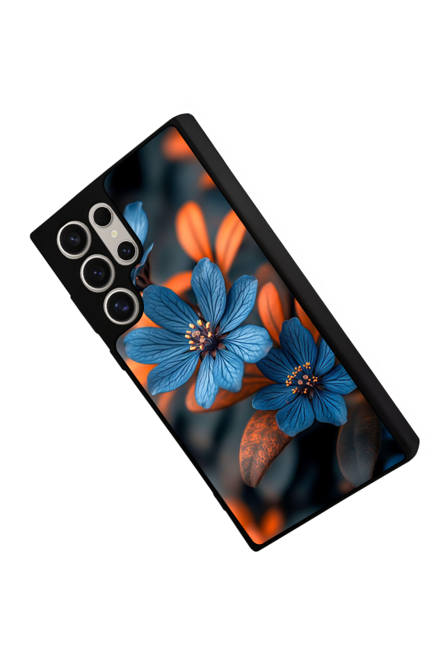 Samsung Galaxy S22 Ultra Uyumlu Cicek Tasarımlı Glossy Premium Kılıf