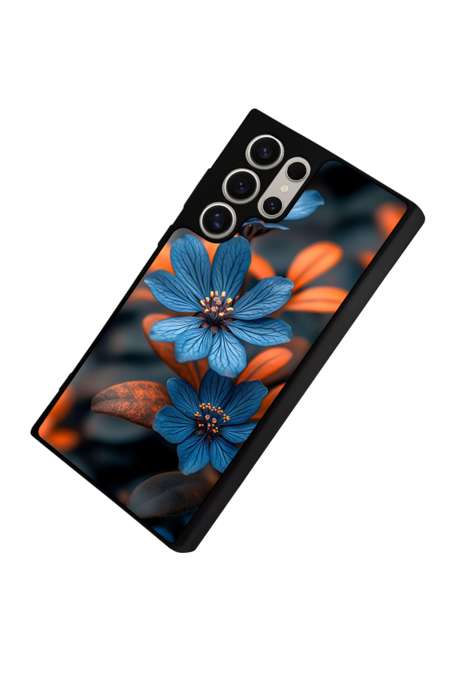 Samsung Galaxy S22 Ultra Uyumlu Cicek Tasarımlı Glossy Premium Kılıf