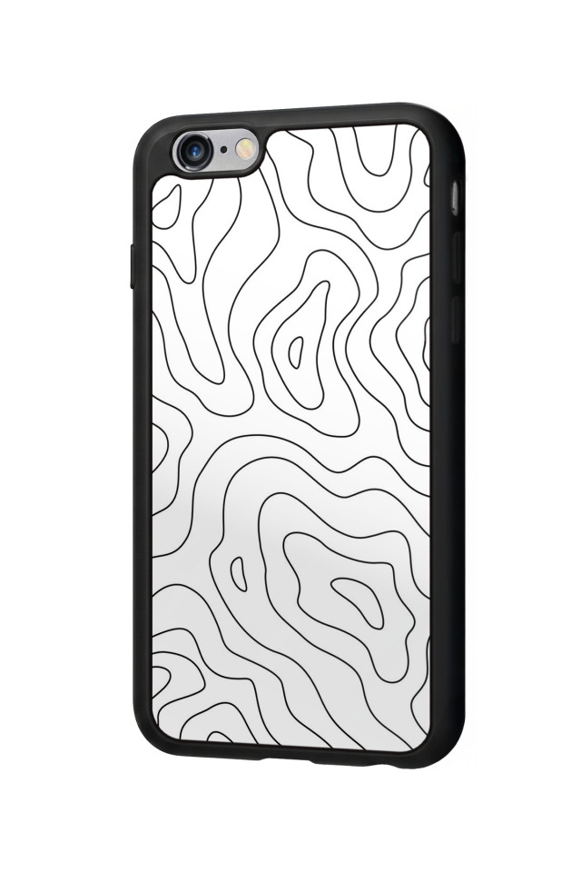 iPhone 6 Plus Uyumlu Çizgi Sanatı Tasarımlı Glossy Premium Kılıf