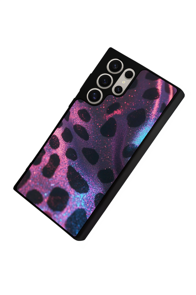 Samsung Galaxy S23 Ultra Uyumlu Hologram Leopar Tasarımlı Glossy Premium Kılıf