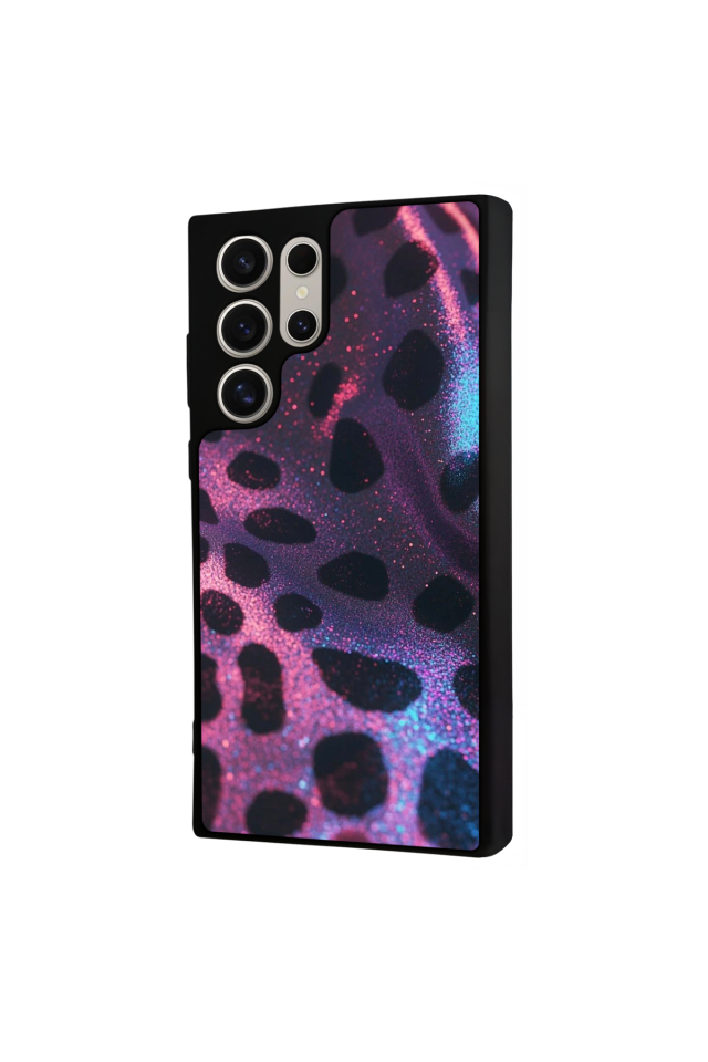 Samsung Galaxy S23 Ultra Uyumlu Hologram Leopar Tasarımlı Glossy Premium Kılıf