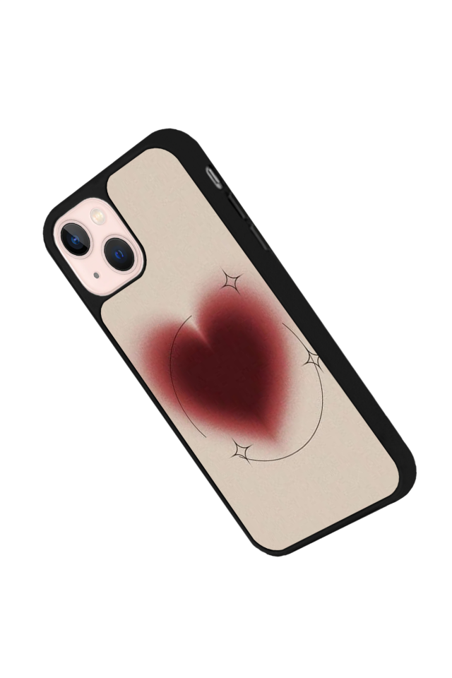 iPhone 15 Uyumlu Kalp Love Tasarımlı Glossy Premium Kılıf
