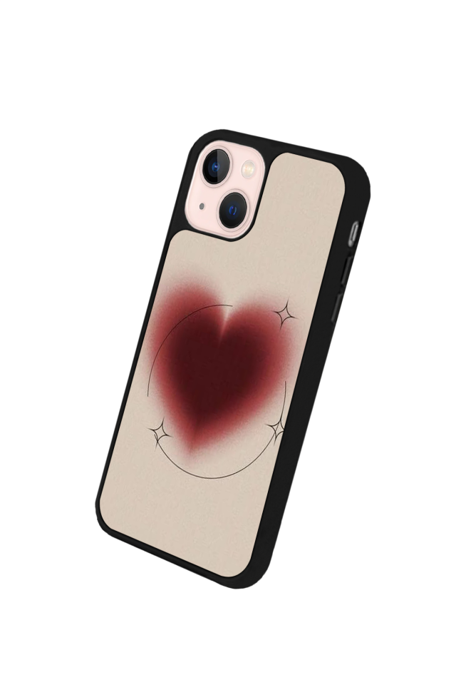 iPhone 15 Uyumlu Kalp Love Tasarımlı Glossy Premium Kılıf