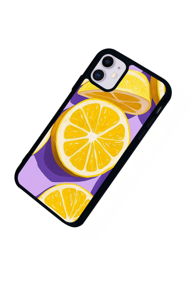 iPhone 11 Uyumlu Limon Tasarımlı Glossy Premium Kılıf