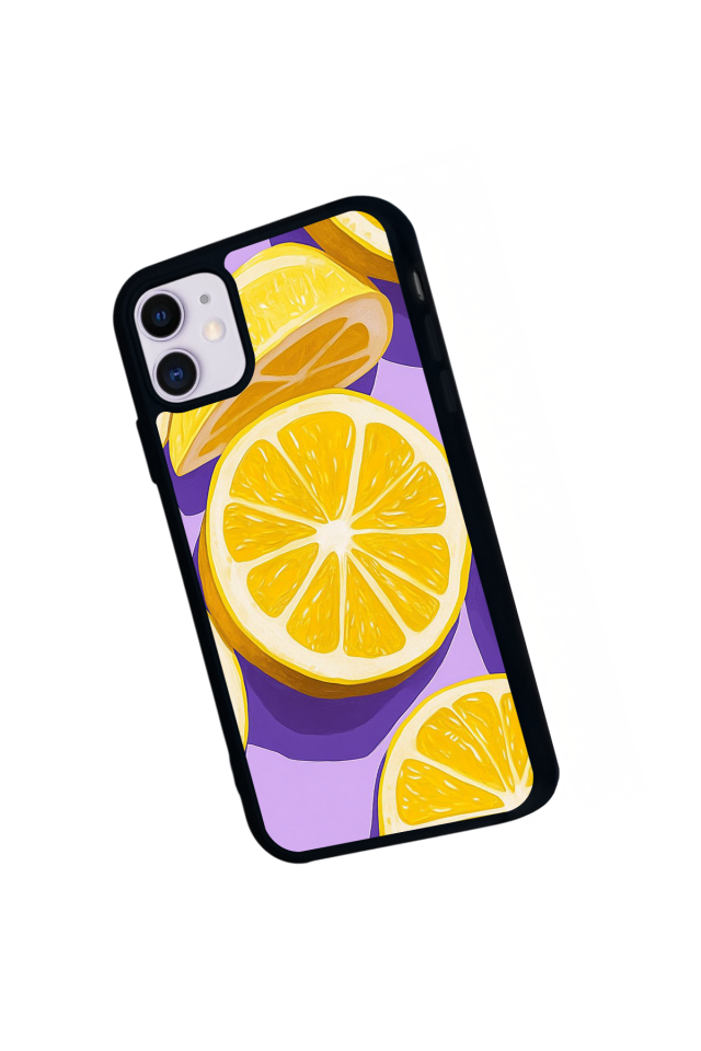 iPhone 11 Uyumlu Limon Tasarımlı Glossy Premium Kılıf
