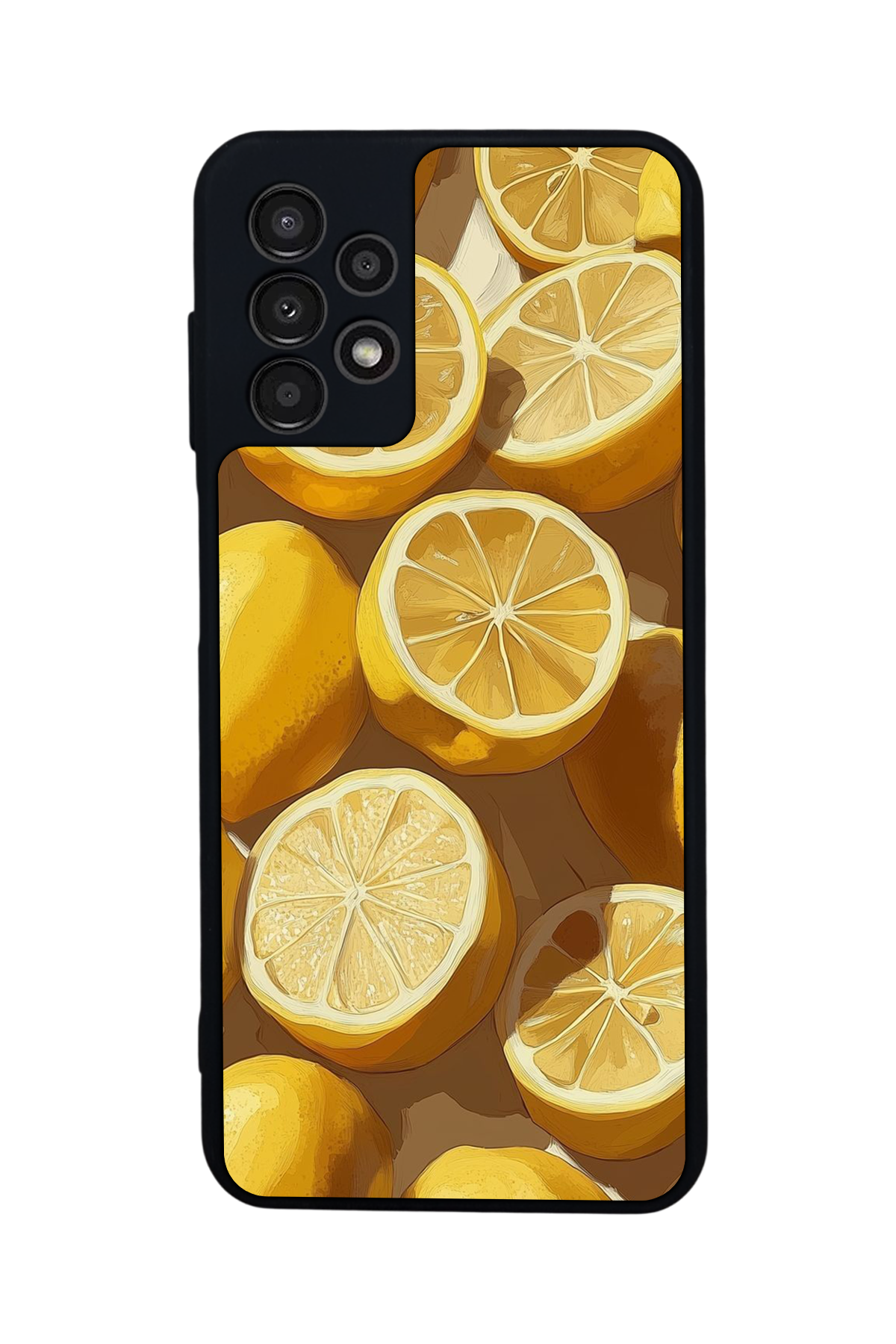 Samsung Galaxy A13 Uyumlu Limon Tasarımlı Glossy Premium Kılıf