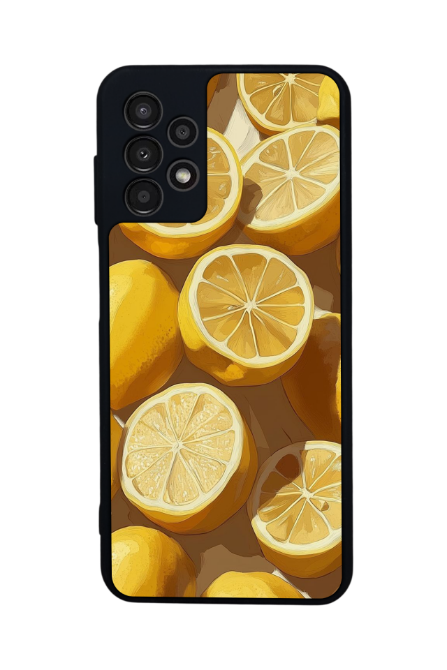 Samsung Galaxy A13 Uyumlu Limon Tasarımlı Glossy Premium Kılıf