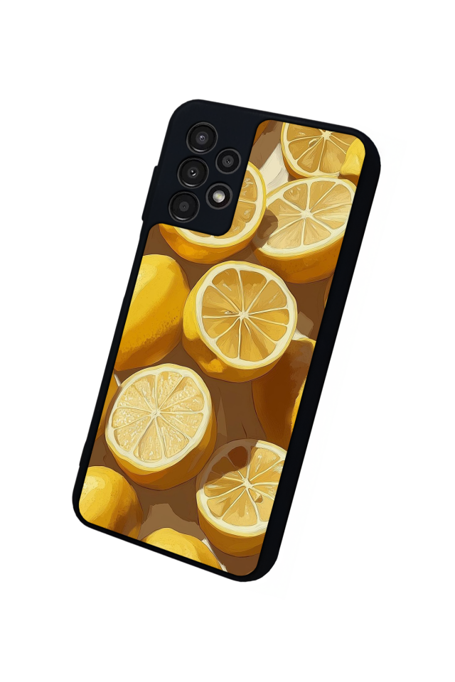 Samsung Galaxy A13 Uyumlu Limon Tasarımlı Glossy Premium Kılıf