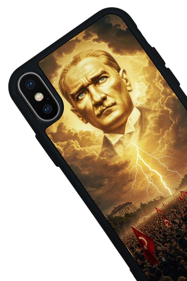 iPhone XS Max Uyumlu Mustafa Kemal Ataturk Tasarımlı Glossy Premium Kılıf