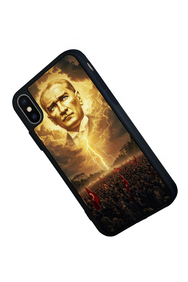 iPhone XS Max Uyumlu Mustafa Kemal Ataturk Tasarımlı Glossy Premium Kılıf