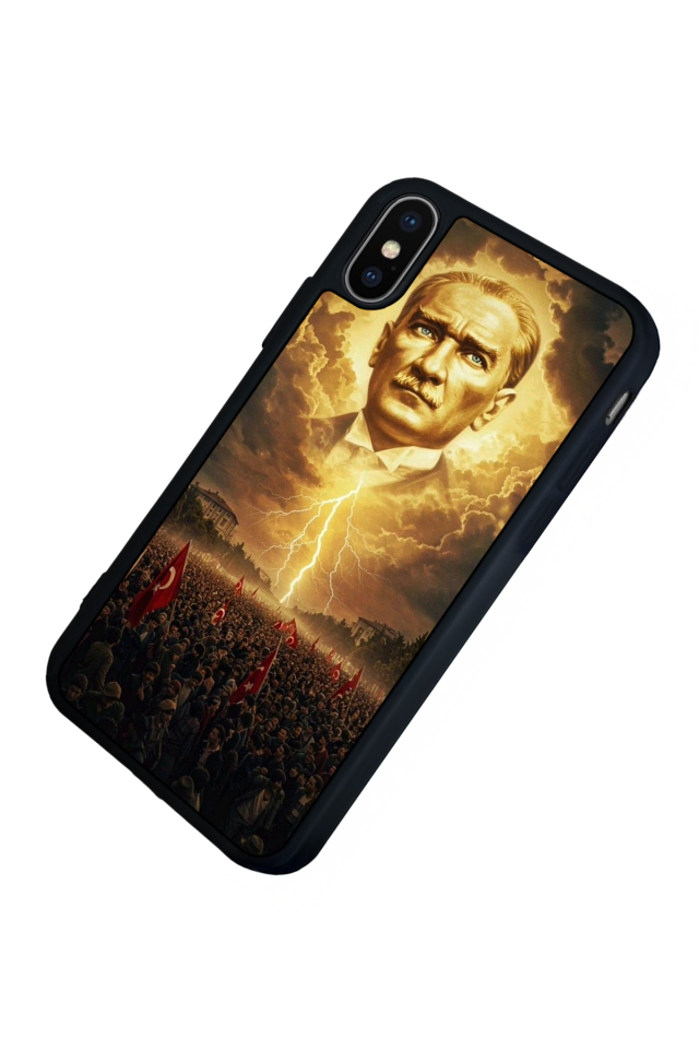 iPhone XS Max Uyumlu Mustafa Kemal Ataturk Tasarımlı Glossy Premium Kılıf