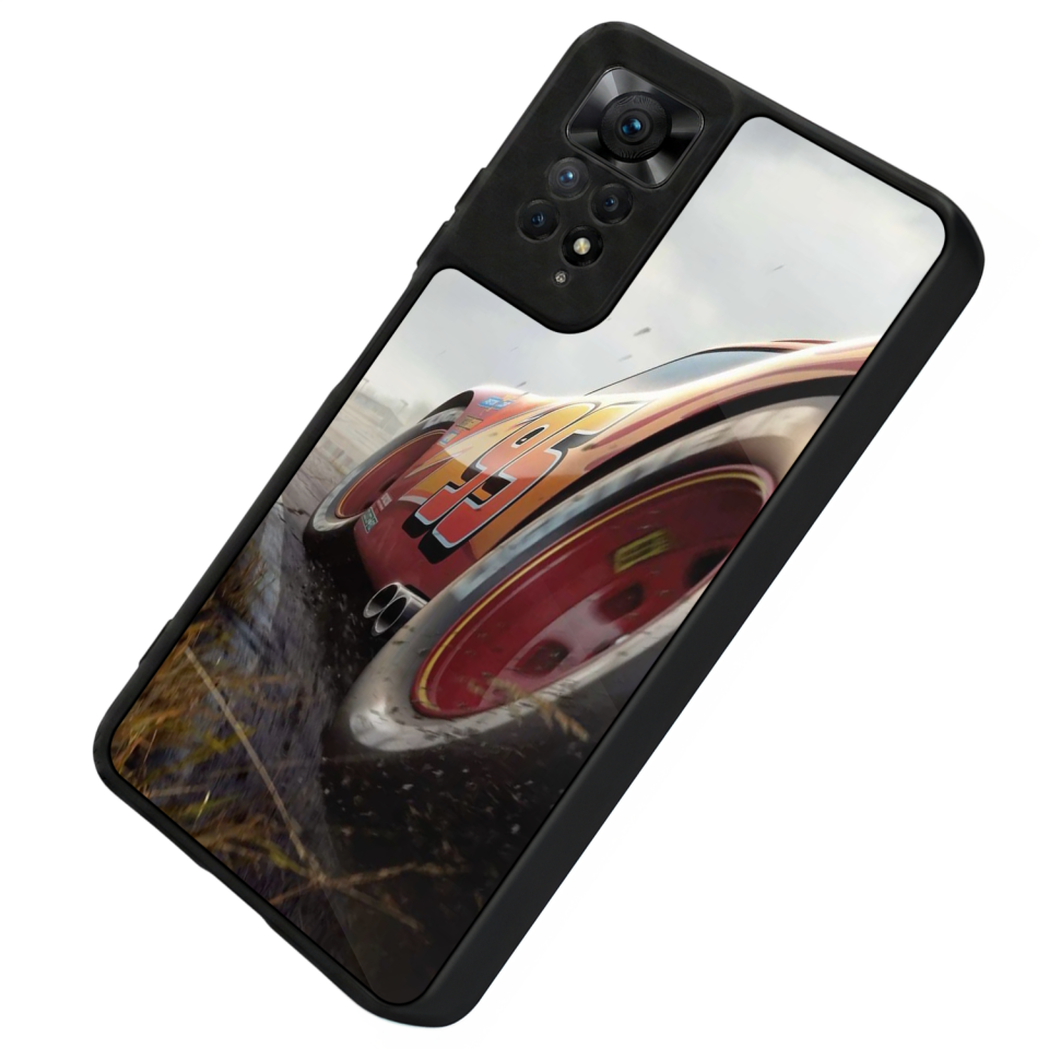 Xiaomi Redmi Note 12 Pro Uyumlu Şimsek McQueen Tasarımlı Glossy Premium Kılıf