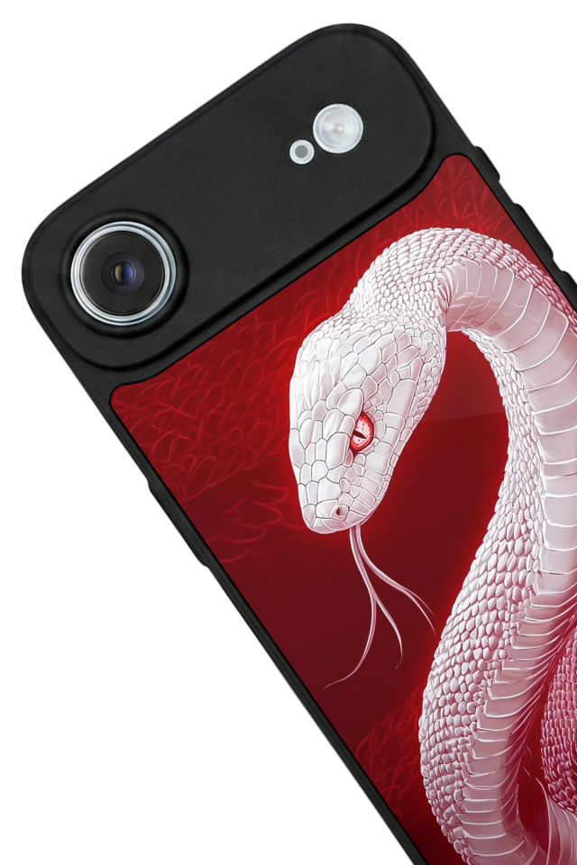 iPhone 17 Air Uyumlu Yılan Tasarımlı Glossy Premium Kılıf