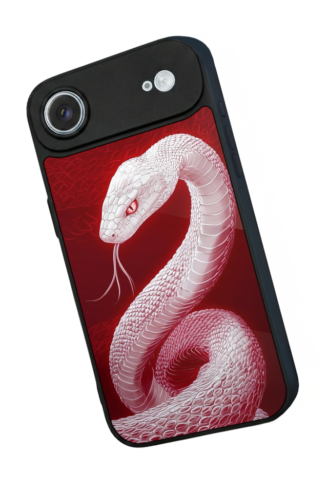 iPhone 17 Air Uyumlu Yılan Tasarımlı Glossy Premium Kılıf