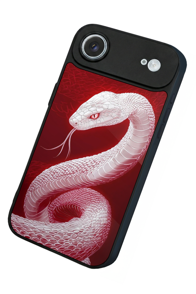 iPhone 17 Air Uyumlu Yılan Tasarımlı Glossy Premium Kılıf