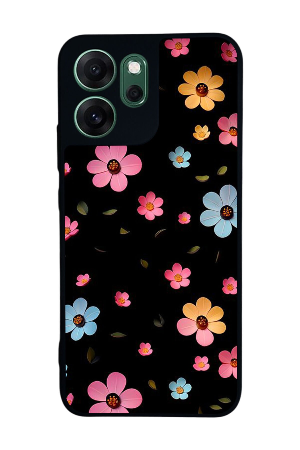 Oppo Reno 14F Uyumlu Cicek Tasarımlı Glossy Premium Kılıf