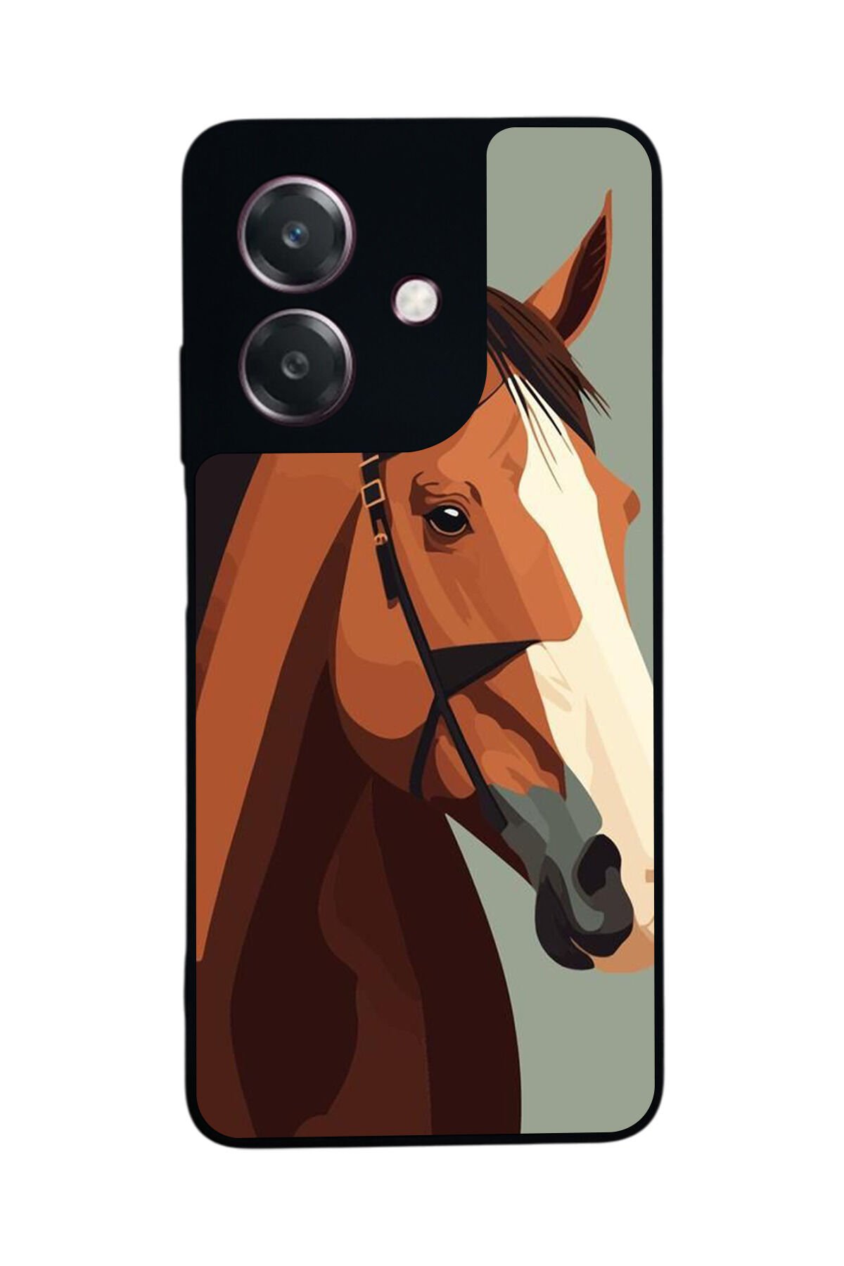 Oppo A3 5G Uyumlu At Horse Tasarımlı Glossy Premium Kılıf
