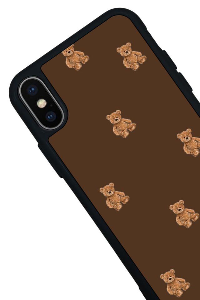 iPhone X/ XS Uyumlu Ayı Tasarımlı Glossy Premium Kılıf