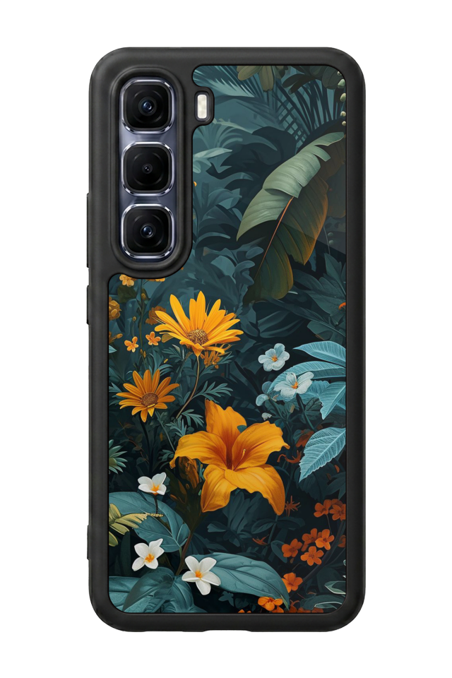 Infinix Hot 60 Pro Plus Uyumlu Botanik Tasarımlı Glossy Premium Kılıf
