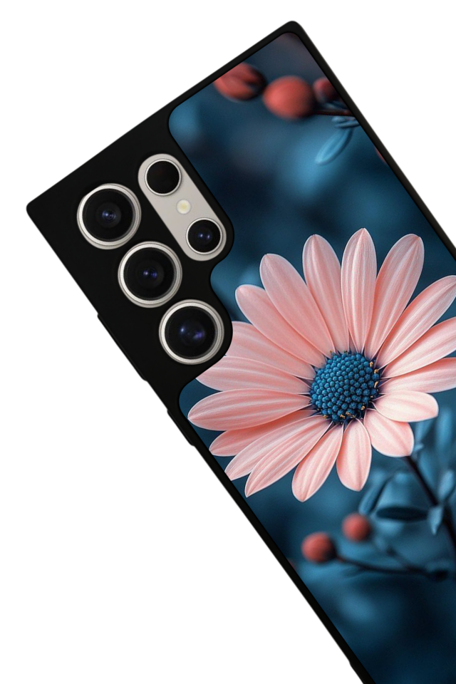 Samsung Galaxy S22 Ultra Uyumlu Cicek Tasarımlı Glossy Premium Kılıf
