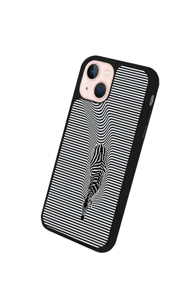 iPhone 13 Mini Uyumlu Çizgi Sanatı Tasarımlı Glossy Premium Kılıf